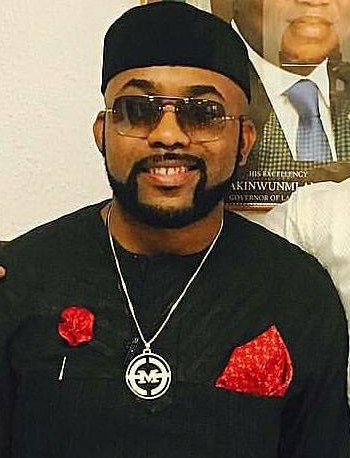 Banky W during a visit to the Lagos Governor's Office. File photograph, not the Super Power video or its recording session.