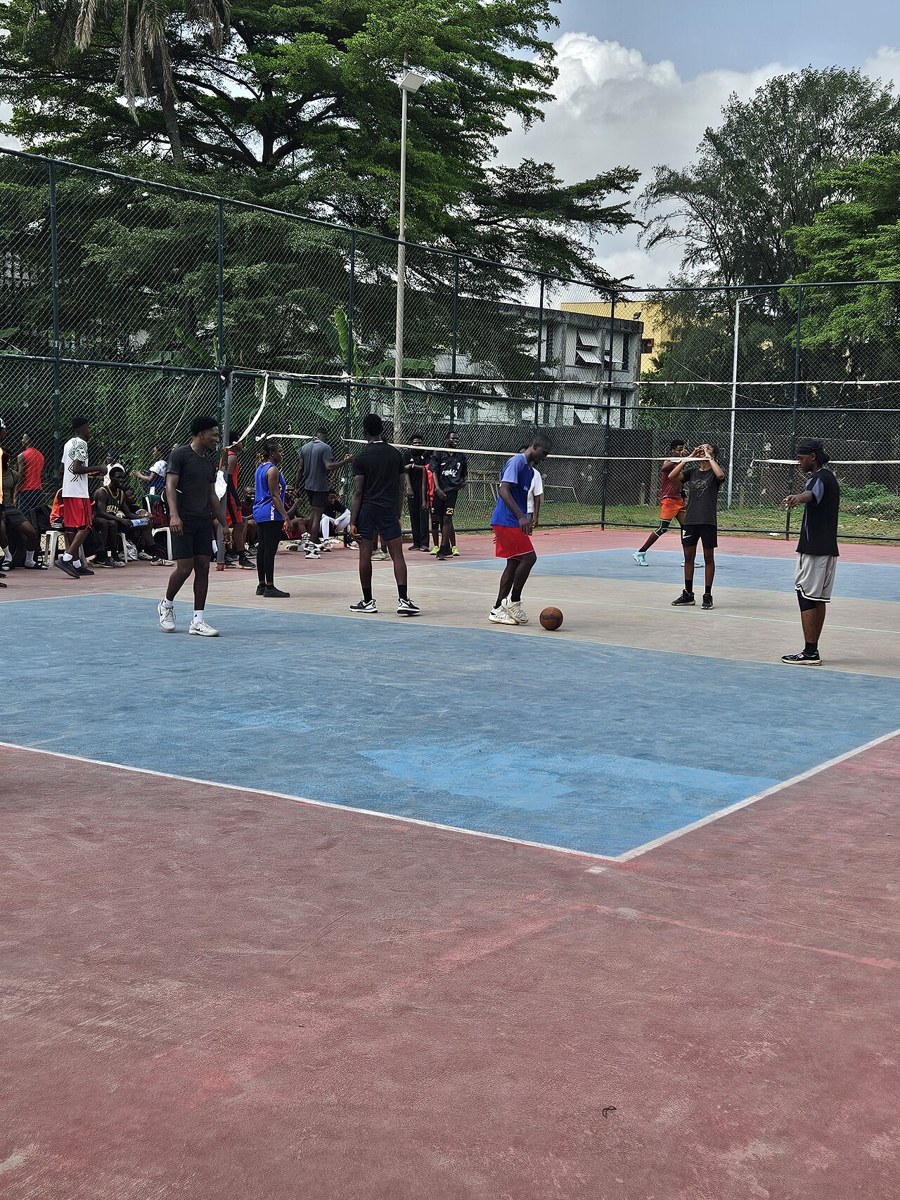 Young people playing volleyball in Nigeria. File photograph; these are not the league finalists.