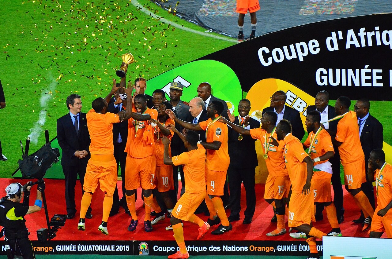AFCON trophy presentation in 2015. File photograph, not the 2026 calendar announcement.