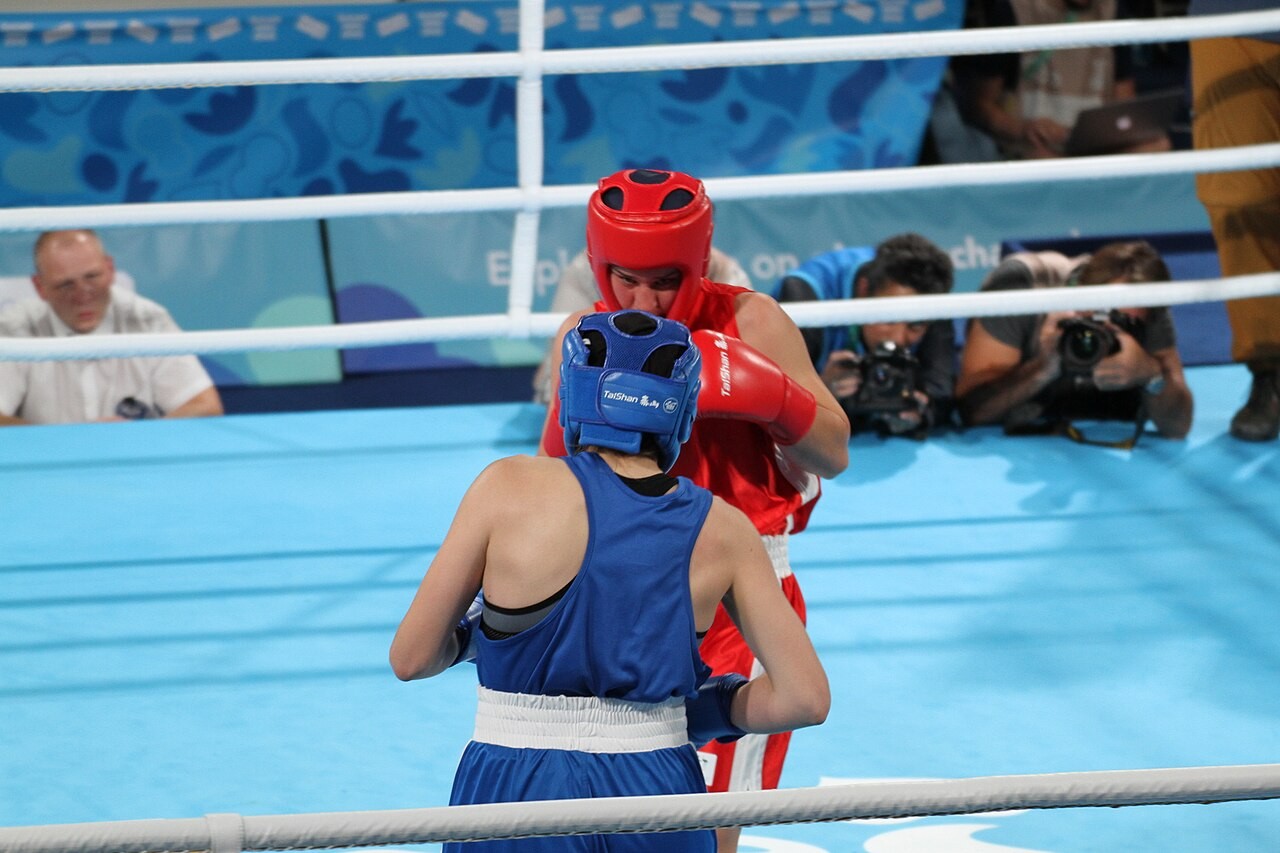 Youth Olympic boxing in Buenos Aires in 2018. File photograph illustrating the sport, not participants in the Ogun circuit.